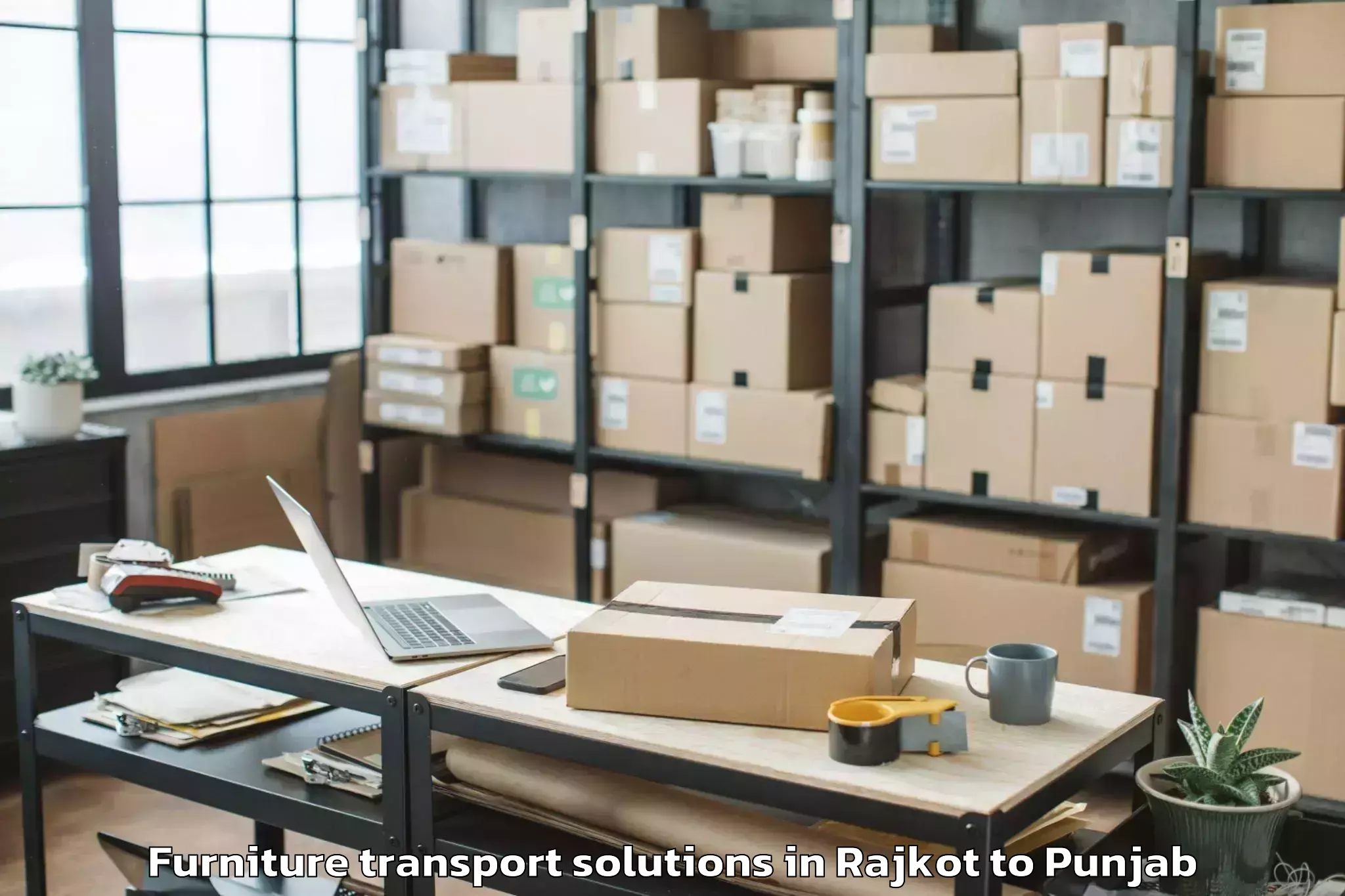 Hassle-Free Rajkot to Garhshankar Furniture Transport Solutions